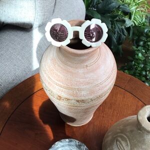 Cocosand Baby Sunglasses. Polarized Retro Flower Frame with Adjustable Strap